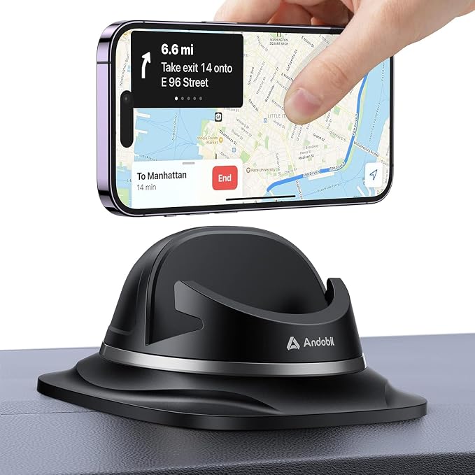 2026 Upgraded Car Phone Holder Mount, Ultra Stable & Silicone Phone Holders for Your Car 360° Rotatable Dashboard Cell Phone Holder Mount for iPhone 17 Pro Max/16/15/14/13/12/ Samsung
