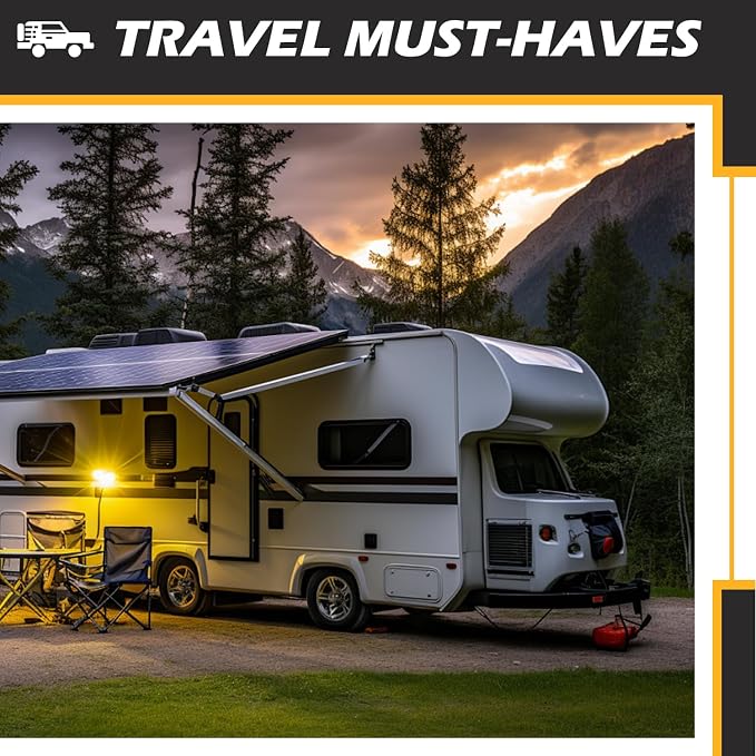 Wheel Chocks for RV Trailer [1pair/2pack with Rope] Camper Trucks and Aircraft, Versatile Heavy Duty Rubber Wheel Chocks Block for with 3 Reflective Strips, Tire Wheel Immobilizers & Chocks