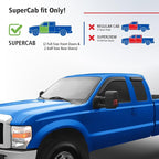 Goodyear Shatterproof Window Deflectors for Trucks Ford F250 F350 Super Duty 1999-2016 SuperCab, Tape-on Rain Guards, Window Visors, Vent Deflector, Vent Visor, Truck Accessories, 4 pcs-GY008944