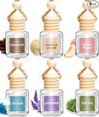 Car Air Freshener for Women, 6 Pack Air Freshener Diffuser, Mothers Day Gift for Mom, Hanging Essential Oil Air Freshener Diffuser Odor Eliminator, Cute Car Interior Decor Car Scents Accessories