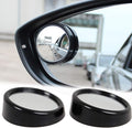 x Blind Spot Mirror, 1.5'' Black Round HD Glass Convex Rear View Mirror, 360° Rotate Wide Angle, Universal for Car SUVs Truck Motorcycle(2 Pcs)