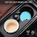 ME.FAN Car Coasters for Cup Holders [4 Pack] - 2.75In Silicone Auto Mug Mats - Universal Non-Slip Recessed Car Interior AccessoriesSky Blue