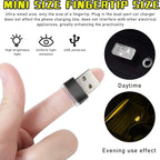 4 PCS USB LED Car Interior Atmosphere Lamp, Plug-in USB Decor Night Light, Portable Auto Ambient Lighting Kit, Universal Vehicle Interior Accessories for Most Cars (Yellow)