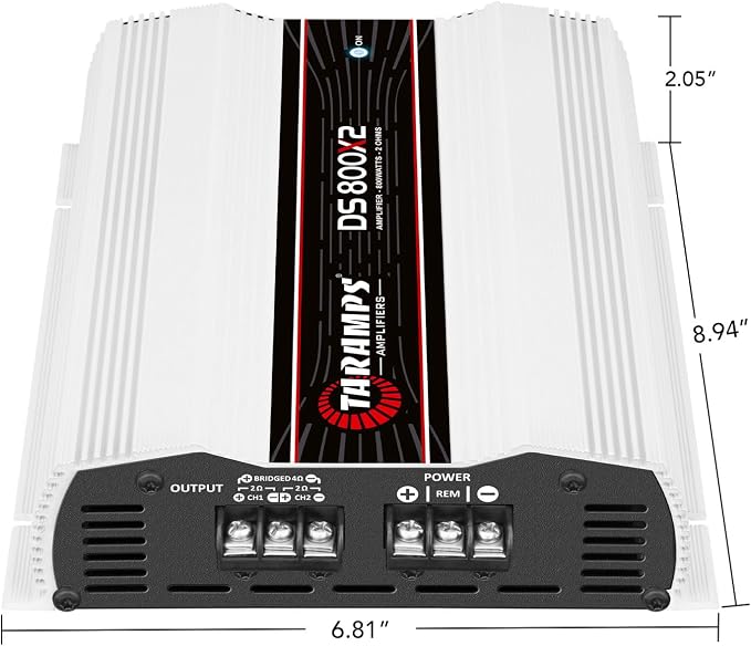 DS 800x2 Module 2 Ohms 800W RMS 2 Channel Car Sound Amplifier