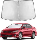Windshield Sunshade Compatible for Toyota Corolla 2009-2011 2012 2013 LE, XLE, S, XRS Sun Visor for Front Windshield & Window Sun Shade Cover, UV Heat Blocker & Protector, Car Accessories
