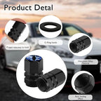 4Pack Beast Eyes Tire Valve Caps Universal Tire Air Cap Valves Stem Covers | Aluminum Alloy Rust-Proof Valve Stem Caps, for Auto SUV Truck Motorcycle Bicycle, Blue Eyes Gifts for Women Mom Driver