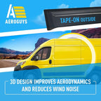 Extra Durable Window Deflectors Tape-On Window Visors Rain Guards Fit for Ram ProMaster 2014-2026, Sun Visors, Wind Vent for Shades, Exterior Car Accessories - 2 pcs. AG0907