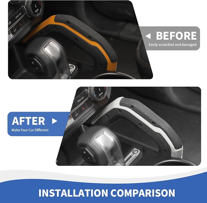 Center Console Dash Grab Handle Cover Trim Compatible with 2021-2024 Ford Bronco Interior Accessories, White (Not for Bronco Sport)