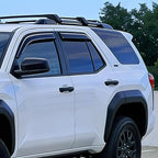 Window Visors for Toyota 4Runner 2010-2015 2016 2017 2018 2019 2020 2021 2022 2023 2024, Tape-On Rain Guards Outside Mount Vent Visors Window Deflectors Smoke Tint, 4PCS