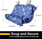 Back Seat Cover for Car Trucks Van SUV Jeep,Waterproof Rear Bench Towel Seat Covers for Dogs and Kids,Automotive Backseat Protector (Conch Shells Starfish)