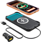 Pad for iPhone17/16/15/14/13/12, Non Slip Fast Wireless Charging Pad for Car Dashboard Console, Portable USB A Wireless Phone Charger for Vehicle Travel Office