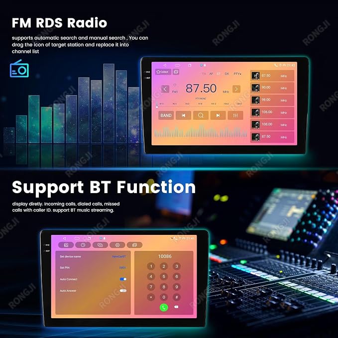 Radio for Toyota Camry 2015 2016 2017 2+32GB 8Core Android Car Stereo 10.1" Touch Screen Built-in Car-Play Android Auto/GPS Navigation/SWC/ASP/AHD Camera