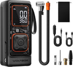 Cordless Tire Inflator Portable Air Compressor, 150PSI Air Pump for Car Tires, Motorcycle, Bicycle & Ball, with Smart Digital Pressure Gauge, Auto Shut-Off & LED Flashlight