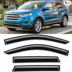 2015-2024 Tape-On Rain Guards for Ford Edge Extra Thick Side Window Deflector Visors SE SEL ST ST-Line Titanium 2016 2017 2018 2019 2020 2021 2022 2023