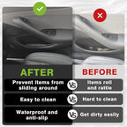 4PCS Door Organizer Tray Compatible with 2026 Model Y Juniper Performance/Premium/Standard Accessories Anti-Slip Easy to Clean Front & Rear Door Side Pocket Storage Box Tray (Full-Wrap)