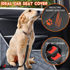 Dog Car Cover for Back Seat Pet Car Seat Cover Protector Waterproof Rear Seat Cover Nonslip Bench Car Seat Cover fits Middle Armrest for Most Cars Trucks SUVs (53” Width) - Grey
