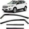 in-Channel Incredibly Durable Rain Guards for Ford Escape 2013-2019, Original Window Deflectors, Vent Deflector, Vent Window Visors, Dark Smoke Car Accessories, 4 pcs - 613289