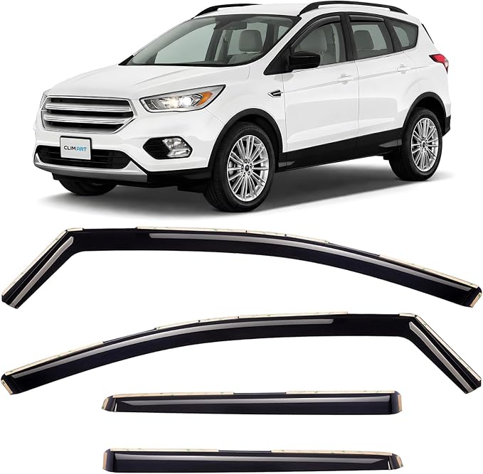 in-Channel Incredibly Durable Rain Guards for Ford Escape 2013-2019, Original Window Deflectors, Vent Window Visors, Vent Deflector, 4 pcs. - 613534