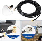 Sirius XM Satellite Radio Antenna, Mirror Tubular Mount Aerial with SMB Connector 21ft Extension Wire for Semi Truck RV Trailer Car Vehicle, High Gain Sirius XM Stereo Receiver Tuner Antenna