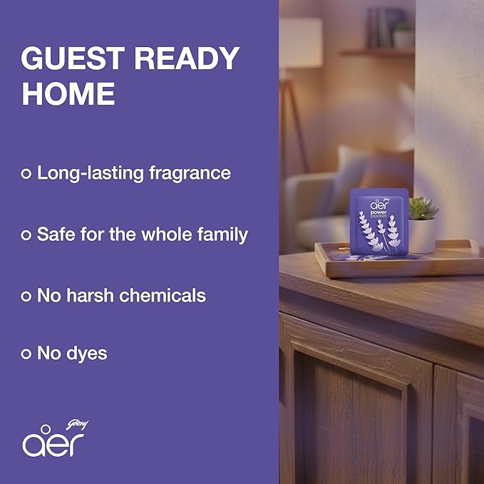 AER Power Pocket Lavender Bloom Solid Gel Air Freshener for the Entire Home with Long Lasting Scent Pack of 6