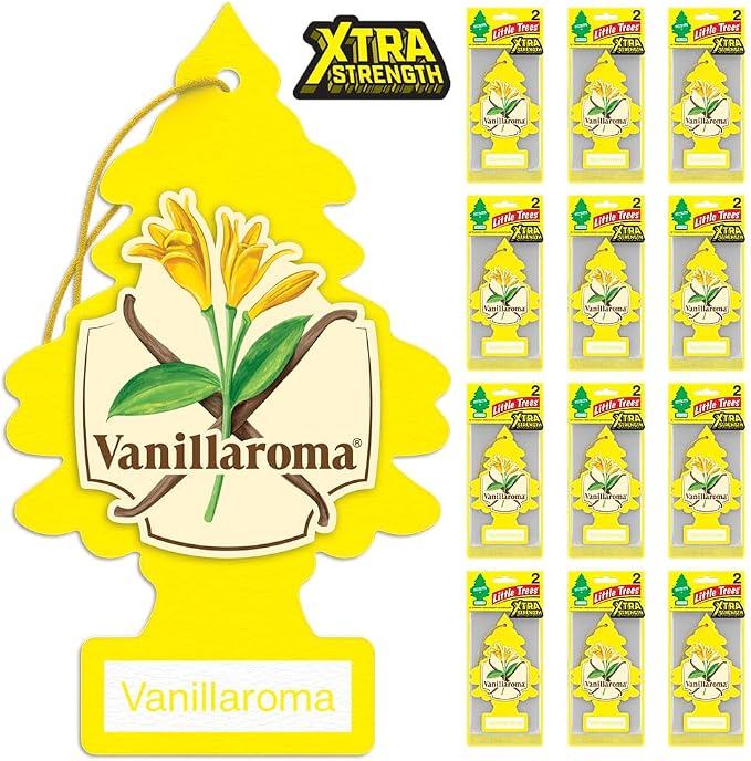 Car Air Freshener Xtra Strength Provides Long-Lasting Scent for Auto or Home Extra Boost of Fragrance Vanillaroma, 24 Air Fresheners (Pack of 36)
