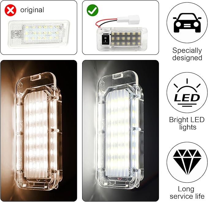 LED Luggage Compartment Light Fits for Toyota RAV4,Trunk Ceiling Lights Lamps,Decorative Atmosphere Lamp,Interior Replacement LED Lights Lamps,Car Accessories (for Toyota RAV4 2022-2025)