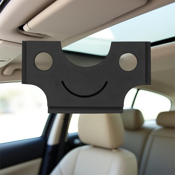 Car Dashboard Card Holder (10x5.9x5.6cm) - Minimalist Sun Visor & Door Clip Organizer for Credit Cards, Banknotes, Toll Tickets - Non-Slip ABS Wallet with Quick Access