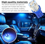 24PCS LED Interior Car Lights, T10 31mm 41mm Dome Bulb Kit, Blue | 194 168 2825 DE3175 578 sockets, alloy PCB, output for map trunk license tag, plug in, automotive accessories