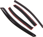 Outside Mount Window Vent Visors Rain Guards Compatible with Hyundai Sonata 2006-2010 | Side Window Wind Deflectors Rain Shields | Black Tinted, 4 Pcs Set, BGWV-259