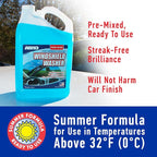 Car Windshield Cleaner Ready to Use Formula - 1 Gallon, Pre-Mixed, Delivers Streak-Free Cleanliness, Removes Bugs & Tar