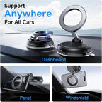 Car Phone Holder for Magsafe [78+LBS Strongest Suction & 2400gf Magnetic] 360° Adjustable Car Phone Mount, Phone Holders for Your Car for iPhone 17-12 Pro Max Plus Air, Carbon Fiber