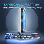 Electric Air Compressor Portable Bicycle Pump Car Tire Inflator, Max 150 PSI, Auto Shut-Off Air Pump with Presta and Schrader Valves for All Bicycles Motorcycles and Cars