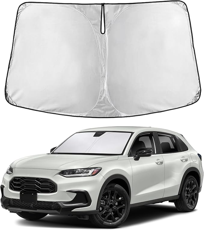 Windshield Sunshade Compatible for Honda HRV 2023, 2024, 2025, 2026, Sun Visor for Front Windshield & Window Sun Shade Cover, UV Heat Blocker & Protector, Car Accessories