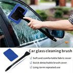 10pcs Car Windshield Cleaning Tool, Windshield Cleaner with 5 Washable and Reusable Microfiber Pads and Extendable Handle, for Auto Glass Wiper (Bule（10pcs）)