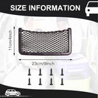 4 Pcs Boat Storage Net Bag, ABS Plastic Car Framed Mesh Net Holder, Phone & Cargo Organizer with Screws for Auto, Rv, Boat, Pontoon, Truck Pocket Storage (9 x 4 Inch)