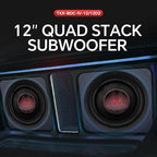 12" Quad Stack Composite Cone Subwoofer (TXX-BDC-IV-12D2), Superior Performance, 2200W, 4 Magnets, BASV Voice Coil, Aluminum Basket, Multi-Connect, Non-Press Paper Cone, 2 x 2 Ohms