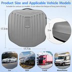 Premium Leather Car Seat Cushion, Comfort Memory Foam Driver Seat Cushion for Long Driving, Waterproof Non-Slip Seat Cushions for Cars, Truck, SUV, Office Chairs, Stadium, Gray ﻿