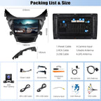 Android 2G+64G Car Radio for Hyundai Elantra 2011 2012 2013 Car Stereo 9 Inch HD 1080P Touch Screen Upgrade with Carplay Android Auto Mirror Link GPS Navigation WiFi FM RDS Backup Camera SWC