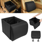Car Seat Organizer & Lumbar Support - 33L Collapsible Front & Back Seat Organizer with Removable Back Support Pillow, Car Storage for SUV Auto Truck Van