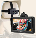 Baby Car Camera HD 1080P - Rear-Facing Infant Monitor with Night Vision Car Camera for Baby 150° Wide-Angle Lens Anti-Glare Screen Easy Install 360° Adjustable Display