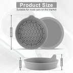 Car Cup Holder Coaster, Silicone Cup Holder Insert, Universal Non-Slip Cup Holders, Car Accessories Interior for Women and Man 4 Pack Gray