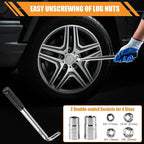 Portable Car Jack Kit, 2 Ton (4409 lbs) Scissor Jack for Car, Upgrade Emergency Spare Tire Changing Repair Kit, Scissor Jack Kit with Lug Wrench, Universal Vehicle Scissor Lift Jacks for SUV