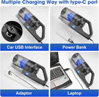 Car Cleaning Kit, Car Interior Detailing Kit with High Power Handheld Vacuum Cordless Rechargeable, Detailing Brush Set, Windshield Cleaner, Complete Auto Accessories for Men, Women Gift