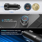 USB C Car Charger 5 Pack, 36W Dual Port PD&QC 3.0 Fast Charging 12V USB Car Charger Cigarette Lighter Adapter Plug for iPhone 15 14 13 12 11 Pro Max SE,iPad,Samsung,Pixel(Black)