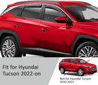 Voron Glass in-Channel Extra Durable Rain Guards for Hyundai Tucson 2022-2026, Window Deflectors, Vent Window Visors, 4 Pieces - 200681