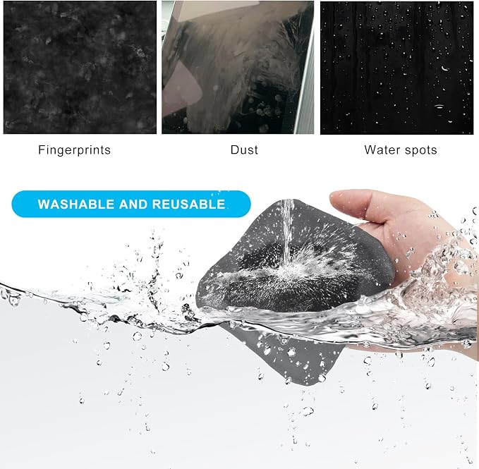 Car Screen Cleaner, Microfiber Auto Screen Cleaning Pad, Foldable Touch Screen Cleaner Cloth for Vehicle Dashboard LCD Display, Car Cleaning Kits