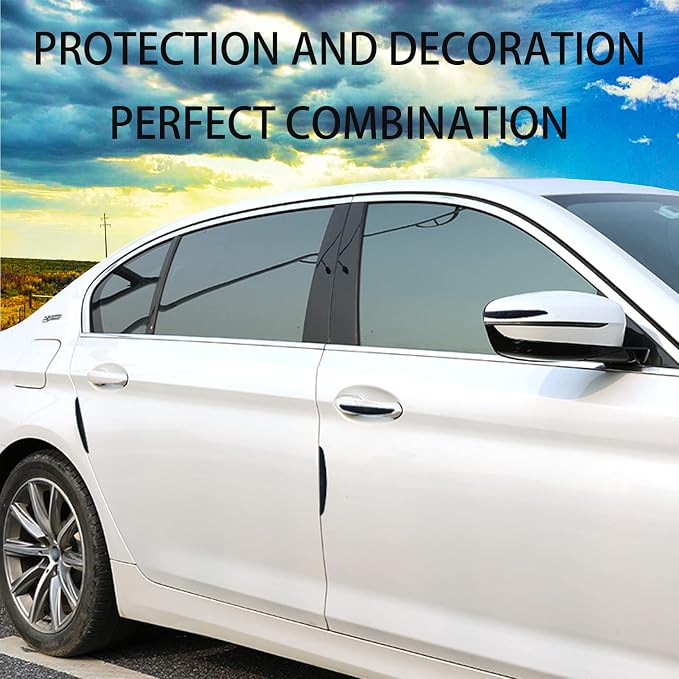 Car Door Edge Guards: Anti-Scratch Rubber Protectors | 6-Pack rubber bumpers protect car paint in tight garages. Weather-proof adhesive prevents dents from kids opening doors.