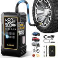 Powerful 12000mAh Heavy Duty Tire Inflator Portable Air Compressor, 7X Faster, 150PSI Dual Power 12V&Cordless Air Pump for Car Tires, Pickup Trucks, Jeeps, SUVs & RVs. Digital Pressure Gauge