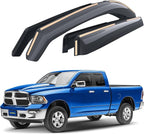 Goodyear Shatterproof in-Channel Window Deflectors for Dodge Ram 1500 Classic 2019-2024 Quad Cab, Rain Guards, Window Visors for Cars, Vent Deflector, Car Accessories, 4 pcs - GY008128