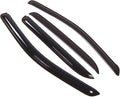 WD2-180 Dark Smoke 4 Pcs Set Window Visor (Outside Mount) Deflector Rain Guard Compatible with 2005-2007 Ford Freestyle